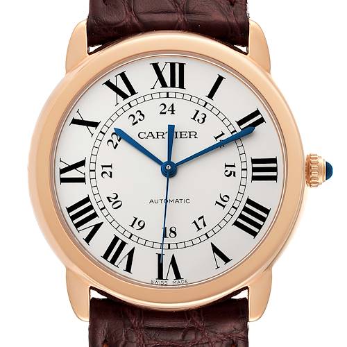 Photo of Cartier Ronde Solo 36mm Rose Gold Steel Automatic Mens Watch W2RN0008