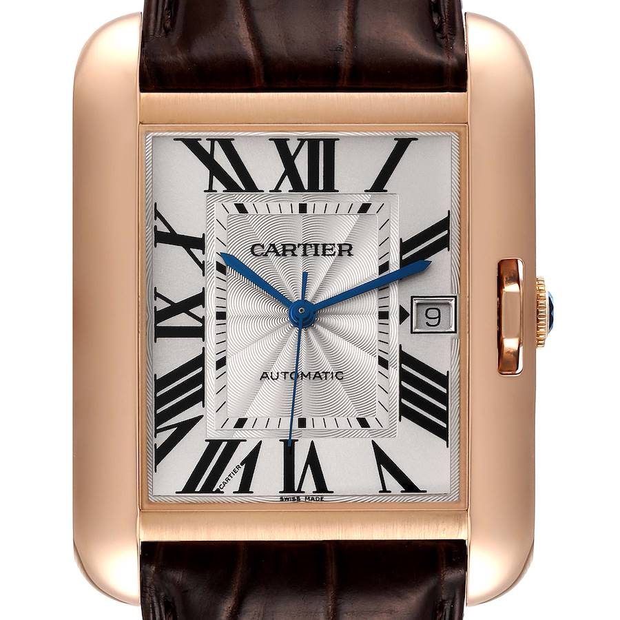 Cartier Tank Anglaise XL 18k Rose Gold Mens Watch W5310004 Box Papers SwissWatchExpo