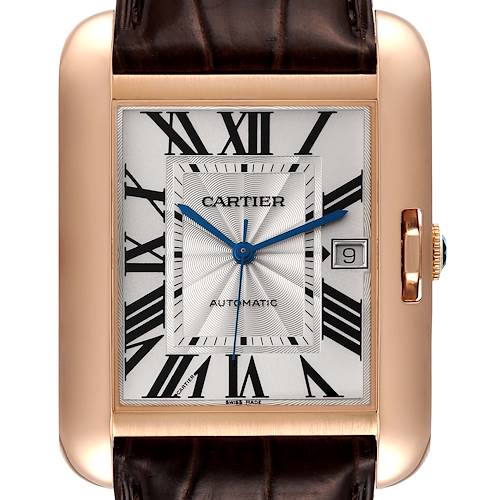 Photo of Cartier Tank Anglaise XL 18k Rose Gold Mens Watch W5310004 Box Papers