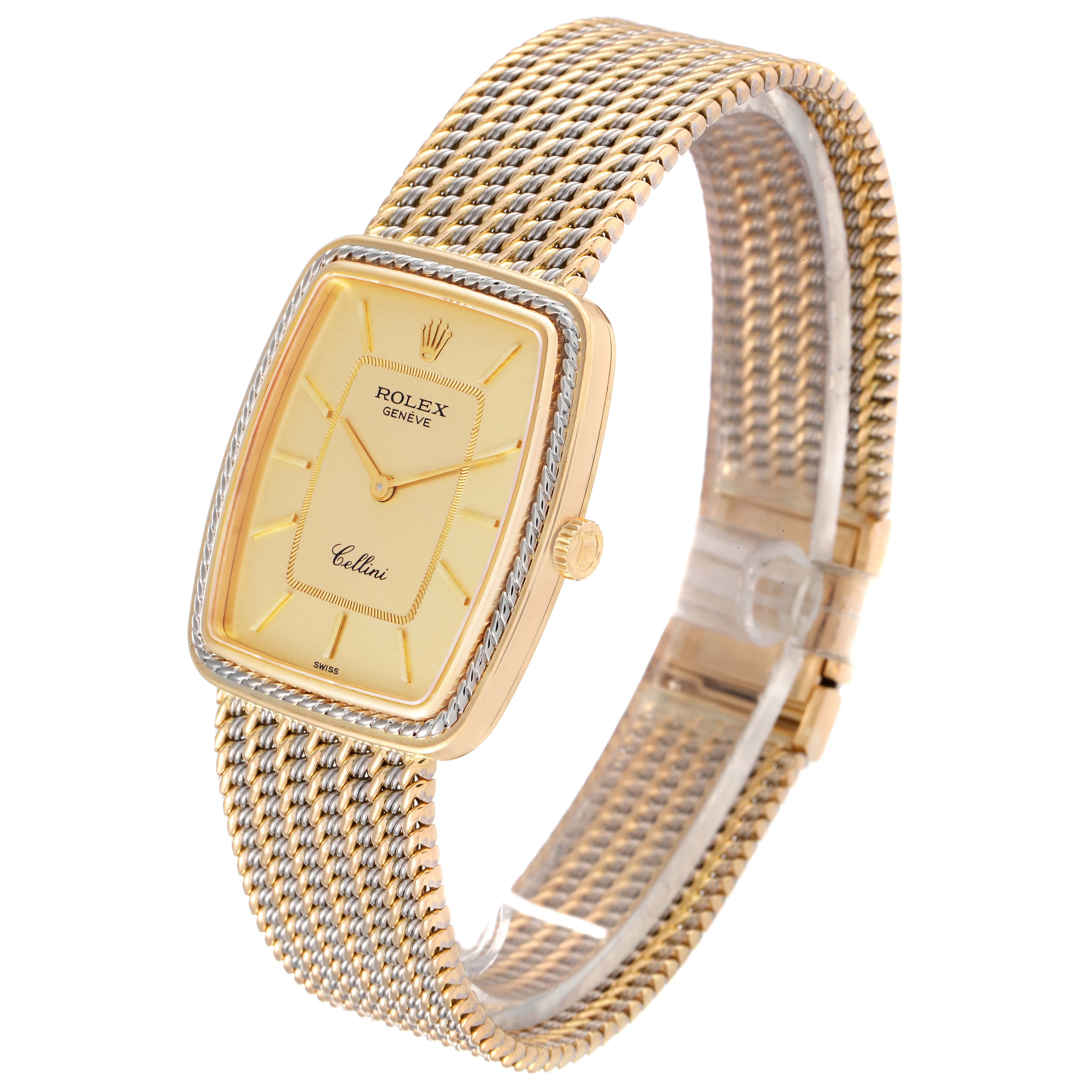 Rolex Cellini 18k Yellow White Gold Champagne Dial Unisex Watch 4340 ...