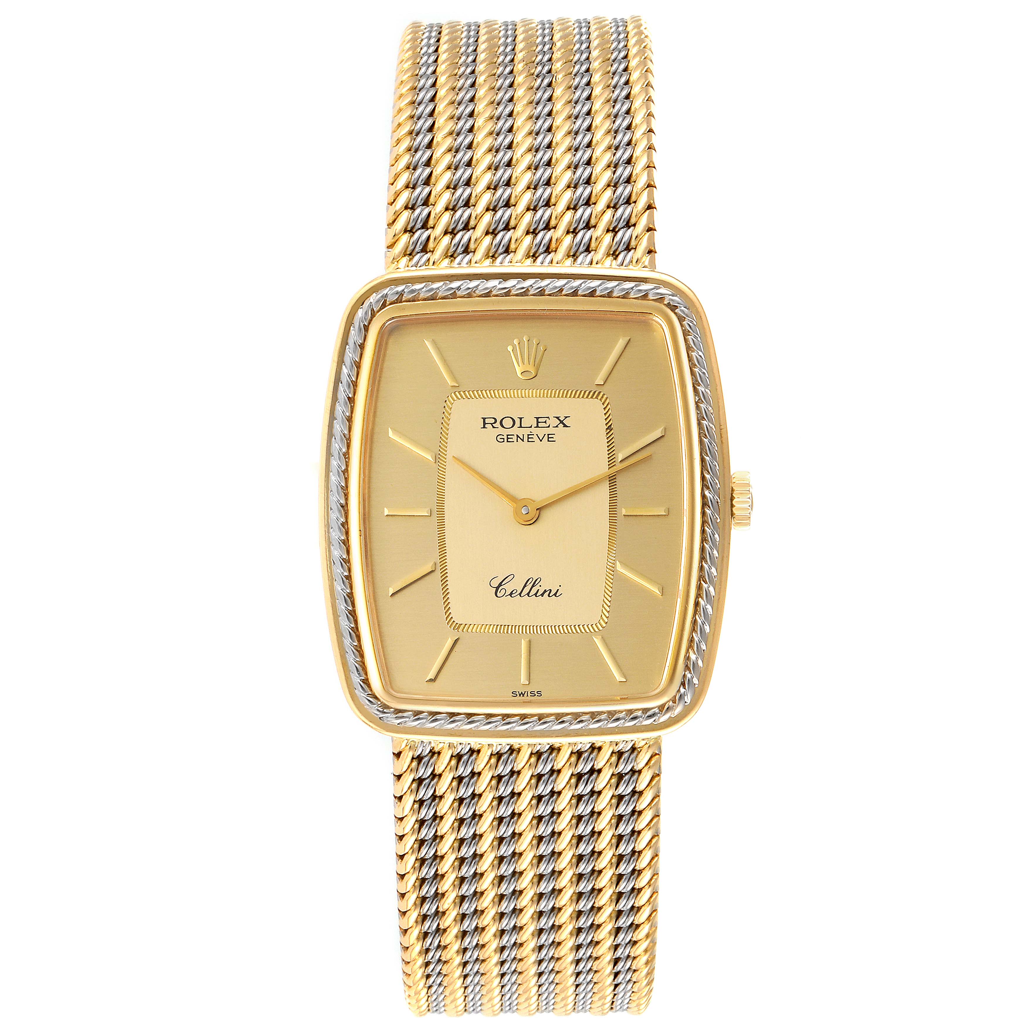 Rolex Cellini 18k Yellow White Gold Champagne Dial Unisex Watch 4340 ...