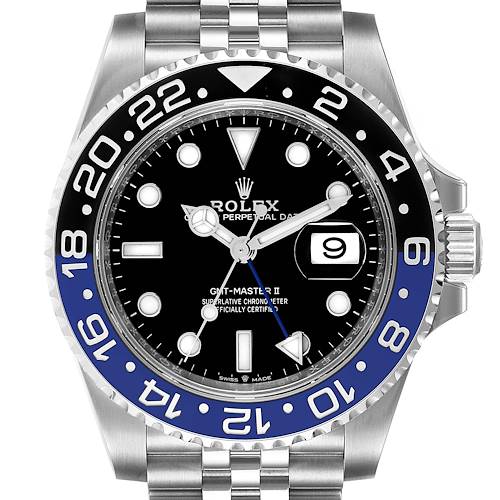 Photo of Rolex GMT Master II Black Blue Batman Jubilee Steel Watch 126710 Unworn