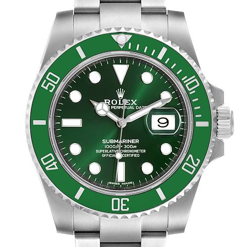 Photo of Rolex Submariner Hulk Green Dial Bezel Steel Mens Watch 116610