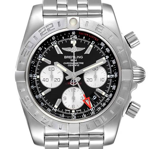Photo of Breitling Chronomat Evolution 44 GMT Steel Mens Watch AB0420 Box Papers