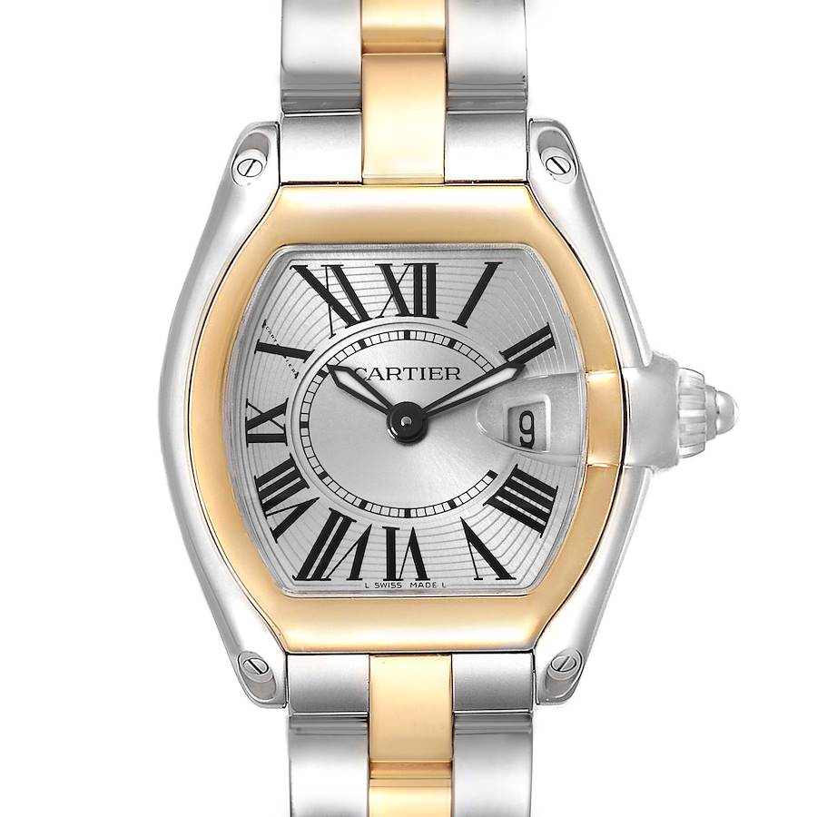 Cartier Roadster Steel Yellow Gold Ladies Watch W62026Y4 SwissWatchExpo