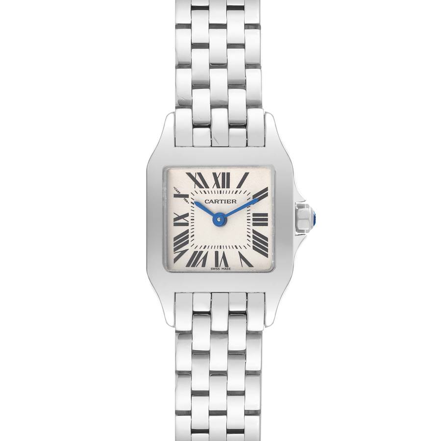 Cartier Santos Demoiselle Silver Dial Steel Ladies Watch W25064Z5 SwissWatchExpo