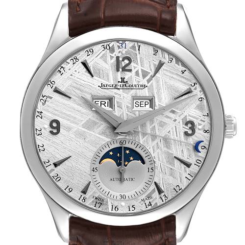 Photo of Jaeger Lecoultre Master Calendar Steel Mens Watch 176.8.12.S Q1558421 Box Papers