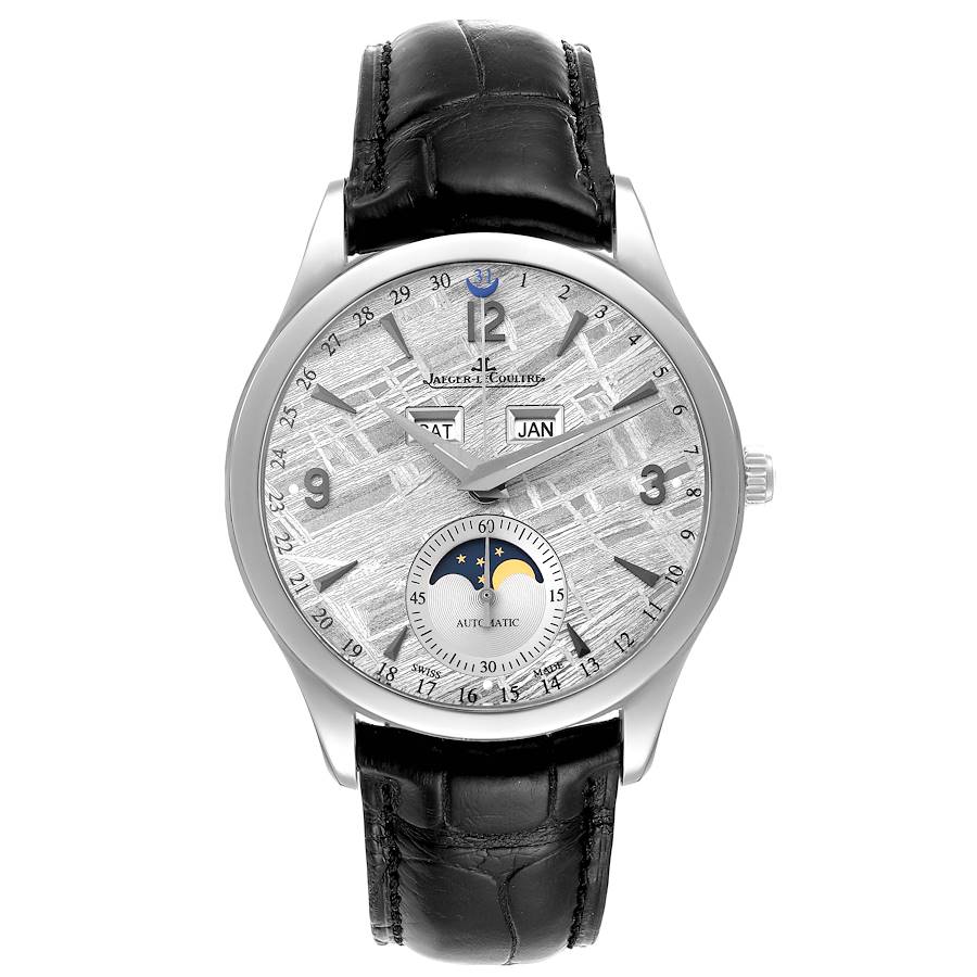 Jaeger Lecoultre Master Calendar Meteorite Steel Mens Watch 176.8