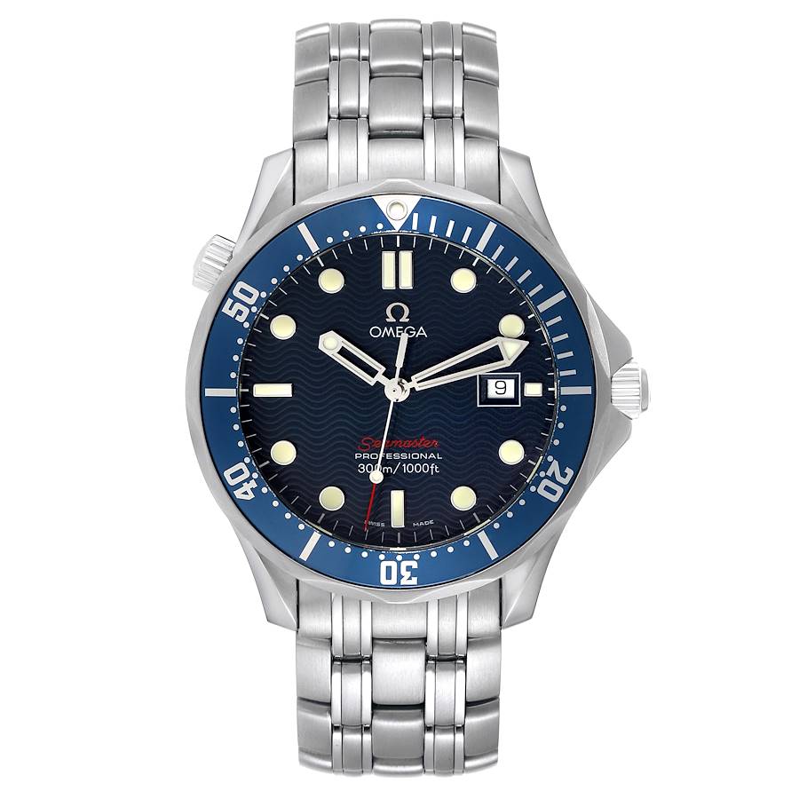 Omega Seamaster Bond 300M Blue Dial Steel Mens Watch 2221.80.00