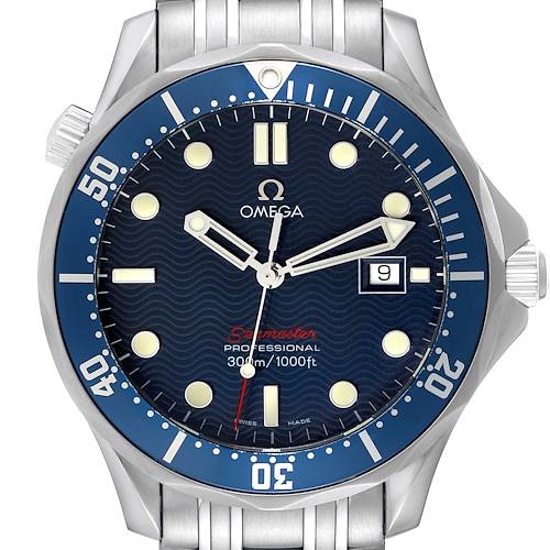 Photo of Omega Seamaster Bond 300M Blue Dial Steel Mens Watch 2221.80.00 Box Card