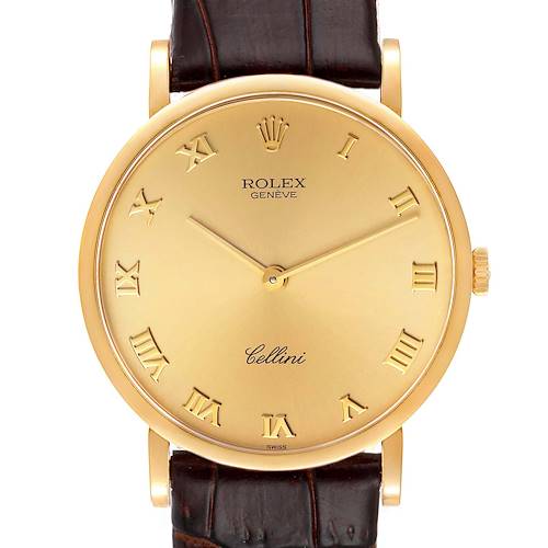 Photo of Rolex Cellini Classic 18K Yellow Gold Champagne Dial Mens Watch 5112