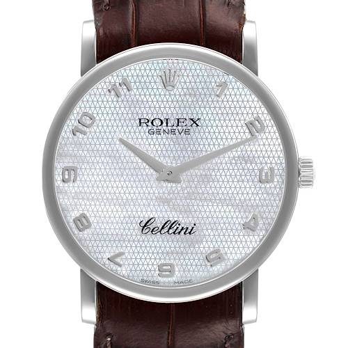 Photo of Rolex Cellini Classic White Gold Mother of Pearl Mens Watch 5115