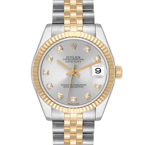Photo of Rolex Datejust Midsize Diamond Dial Yellow Gold Steel Ladies Watch 178273