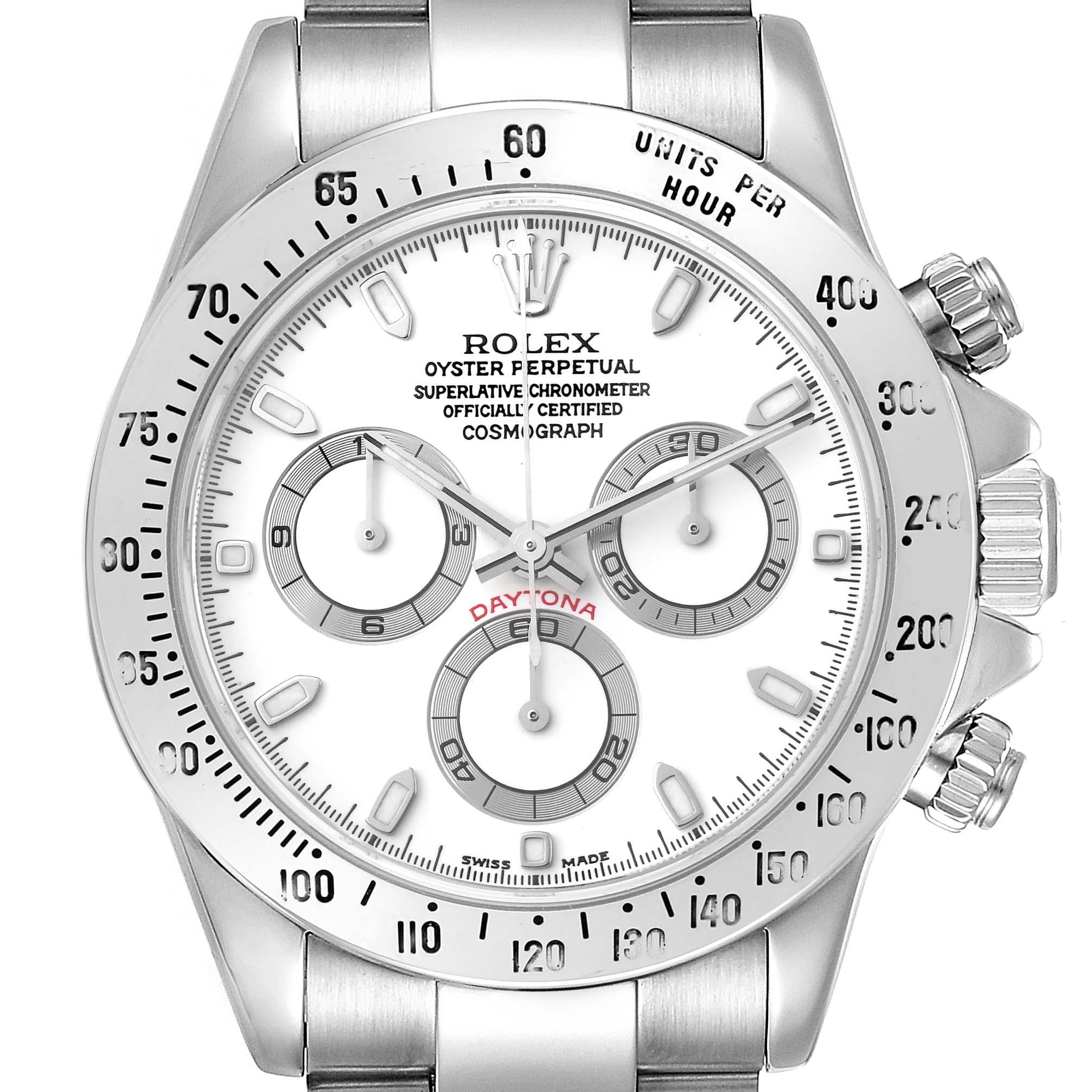 Rolex Daytona White Dial Chronograph Steel Mens Watch 116520 ...