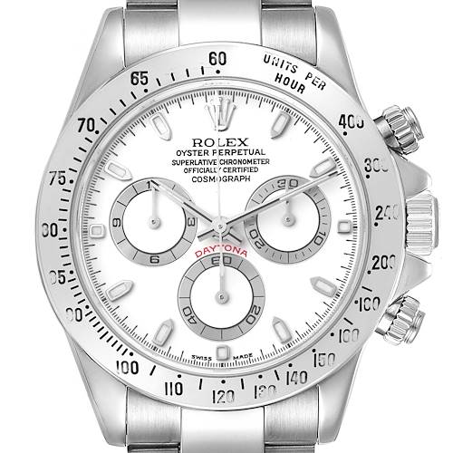 Photo of Rolex Daytona Steel White Dial Chronograph Mens Watch 116520