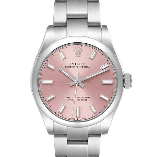 Photo of Rolex Midsize 31mm Pink Dial Automatic Steel Ladies Watch 277200 Unworn