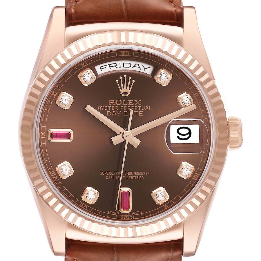 Rolex President Rose Gold 118135 Stock 46315 SwissWatchExpo