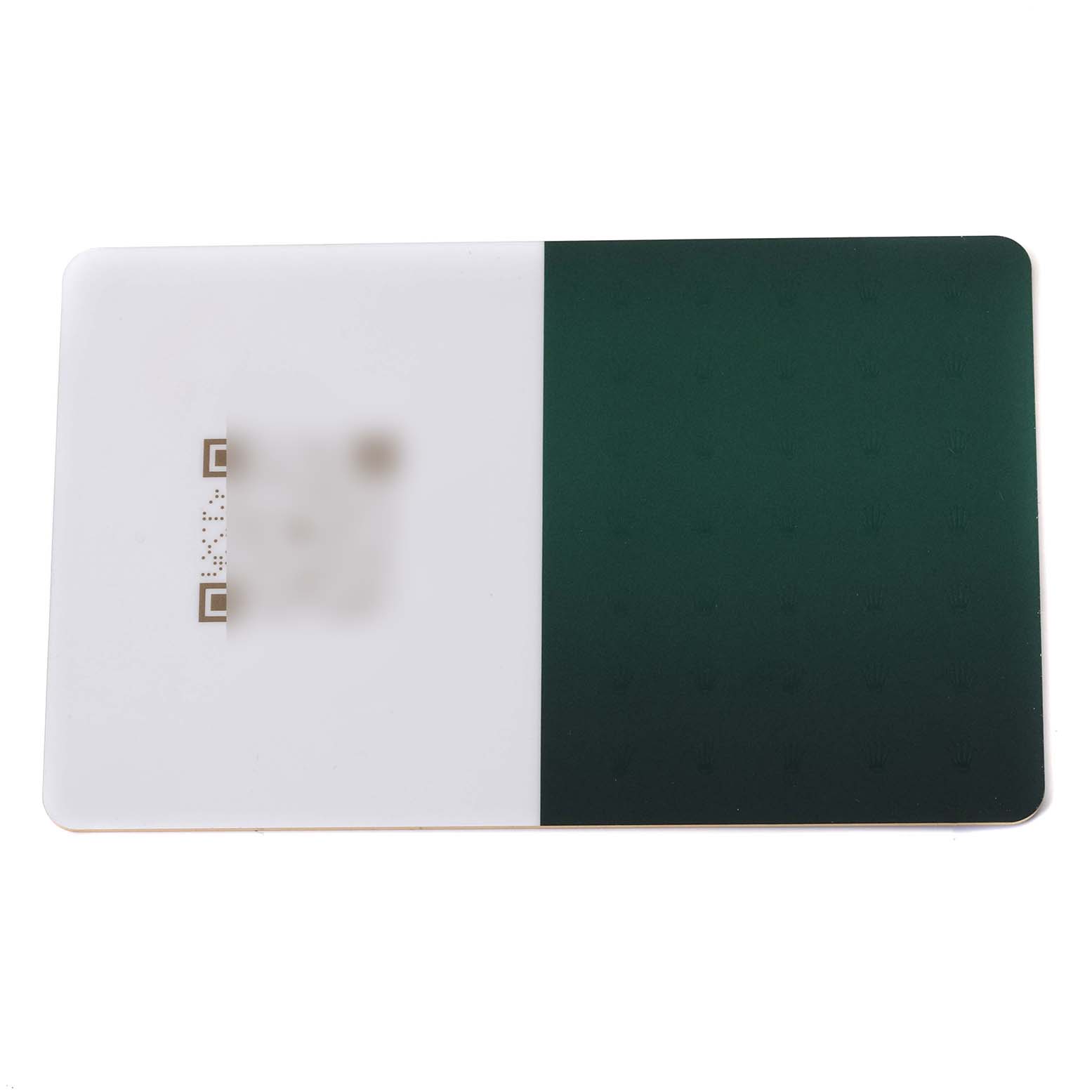 This is a top view of an authenticity or warranty card for the Rolex Yacht-Master 69628 Women's Yellow Gold Blue Dial 69628 Women's Yellow Gold Blue Dial watch.