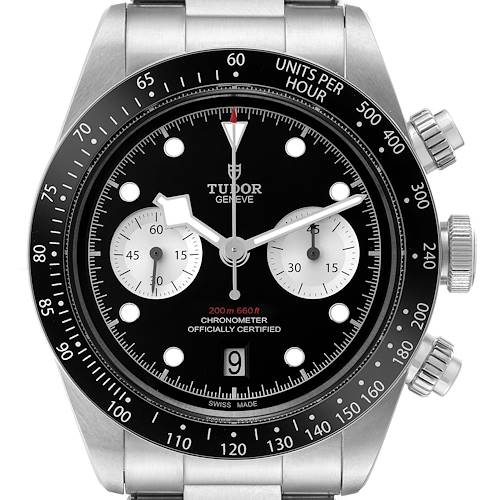 Photo of Tudor Black Bay Chronograph Reverse Panda Dial Steel Mens Watch 79360 Box Card