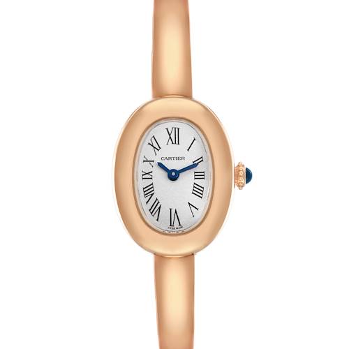 Photo of Cartier Baignoire Rose Gold Silver Dial Ladies Watch WGBA0080 Box Card