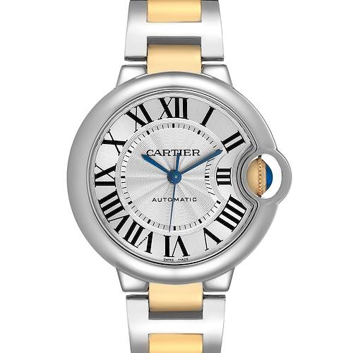 Photo of Cartier Ballon Bleu 33 Steel Yellow Gold Ladies Watch W6920099 Box Papers