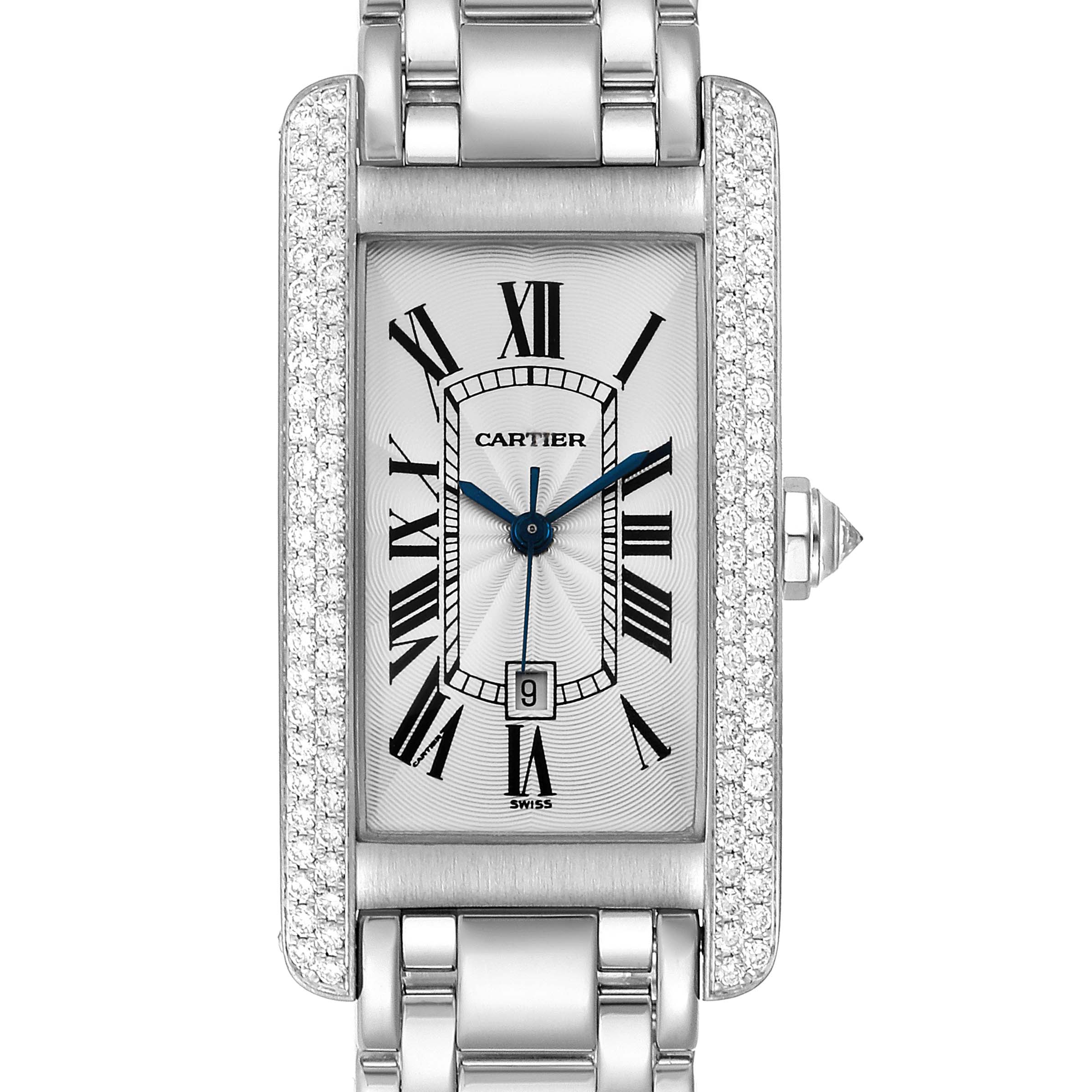 Pre-Owned Cartier Tank Anglaise 18ct Yellow Gold Diamond Bezel Watch