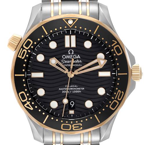Photo of Omega Seamaster Steel Yellow Gold Mens Watch 210.20.42.20.01.002 Box Card