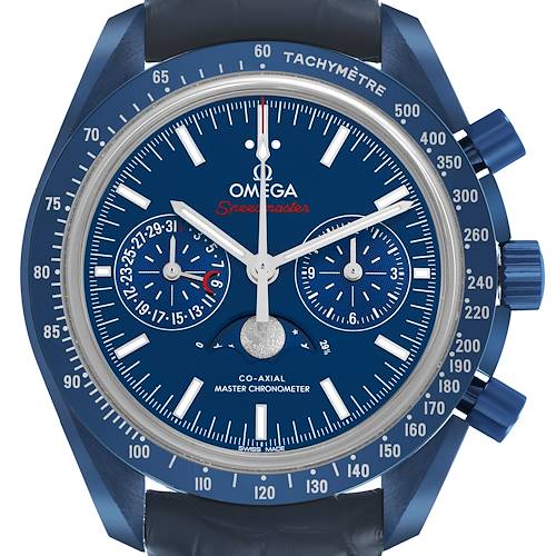 Photo of Omega Speedmaster Blue Side of the Moon Watch 304.93.44.52.03.002 Box Card