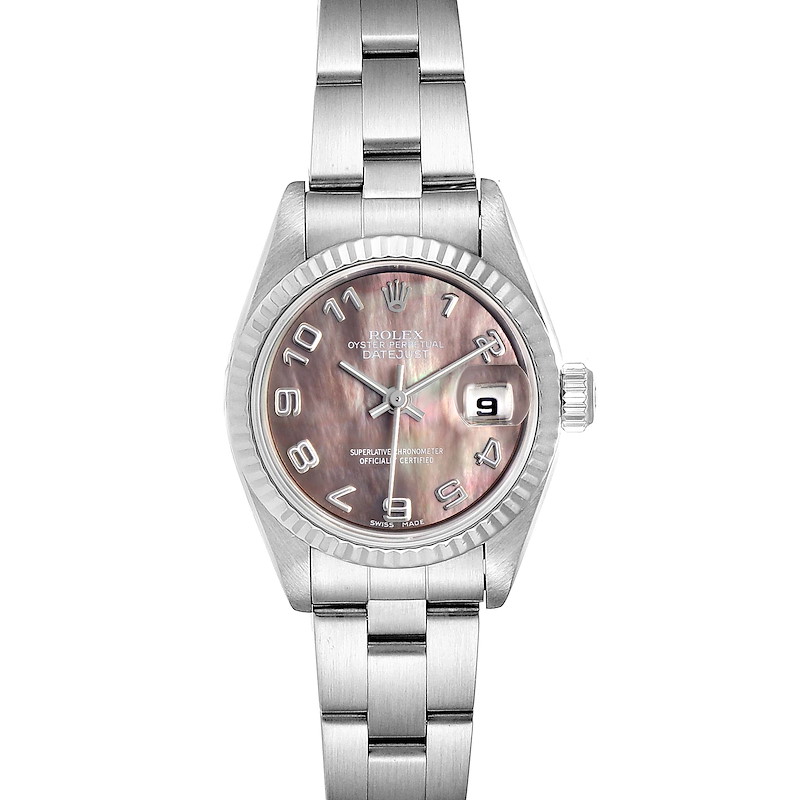 Rolex Datejust Steel White Gold Mother of Pearl Ladies Watch 79174 Box Papers SwissWatchExpo