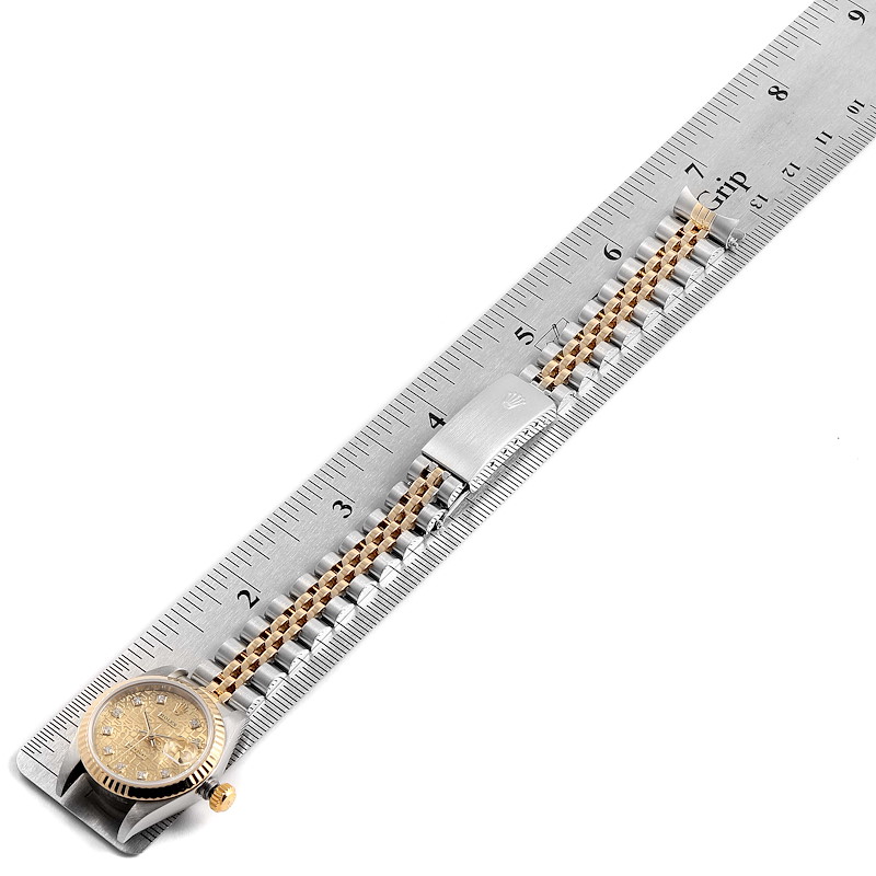 Rolex Datejust Steel Yellow Gold Jubilee Diamond Dial Ladies Watch ...