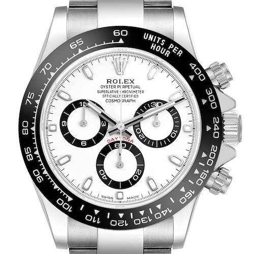 Photo of Rolex Daytona Steel White Panda Dial Ceramic Bezel Watch 116500 Box Card
