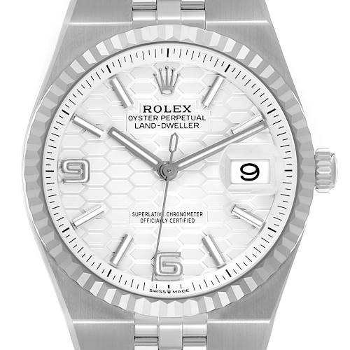 Photo of Rolex Land-Dweller Steel White Gold Mens Watch 127234 Unworn