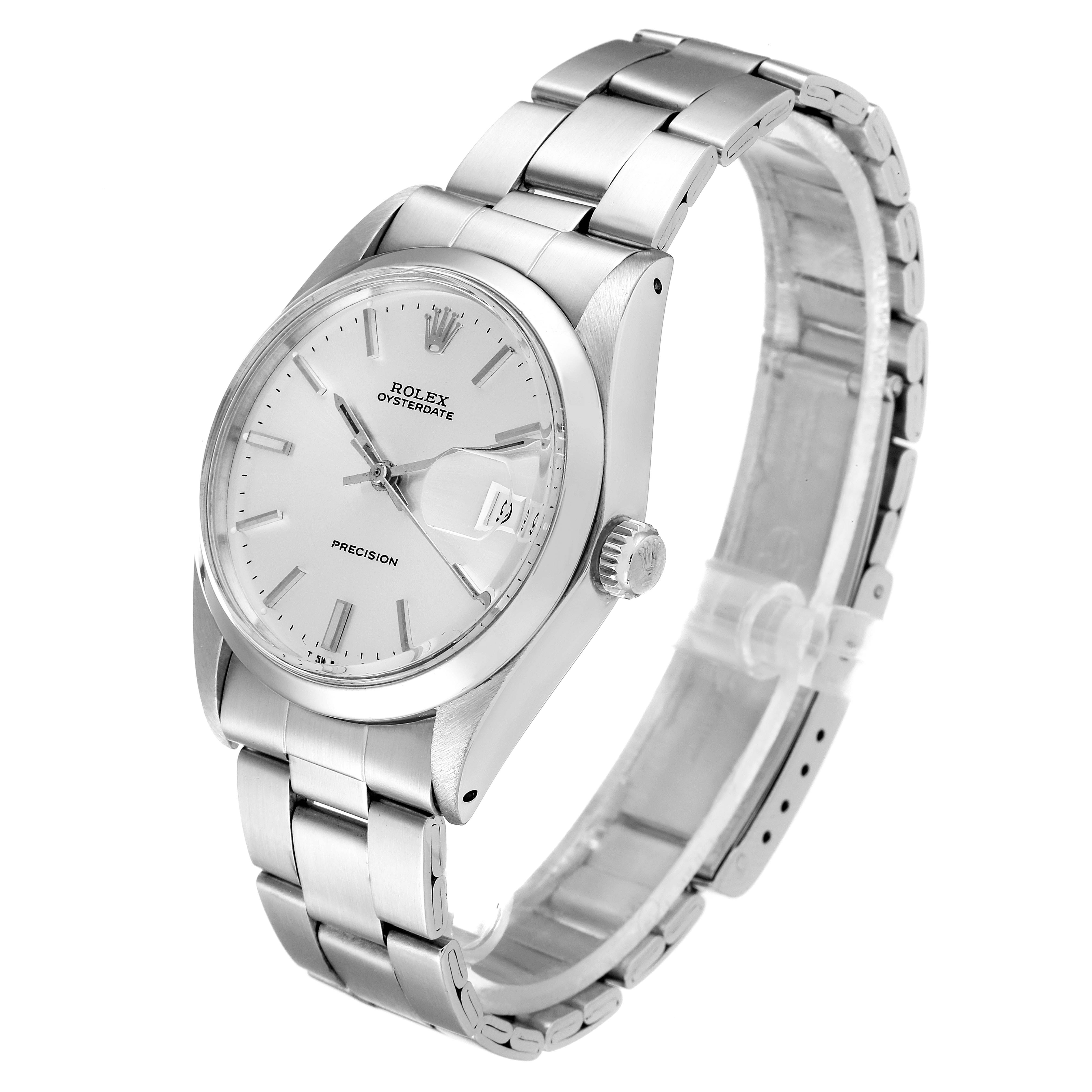 The Rolex Vintage Collection 6694 Men's Stainless Steel Silver Dial 6694 Men's Stainless Steel Silver Dial model is shown at a slight side angle, displaying the face, bezel, crown, and metallic bracelet.