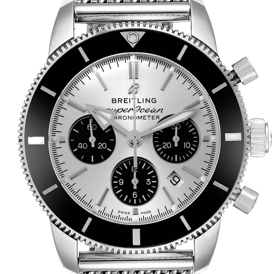 Breitling SuperOcean Heritage II B01 Silver Dial Steel Watch AB0162 SwissWatchExpo