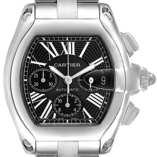 Photo of Cartier Roadster XL Chronograph Steel Automatic Mens Watch W62020X6