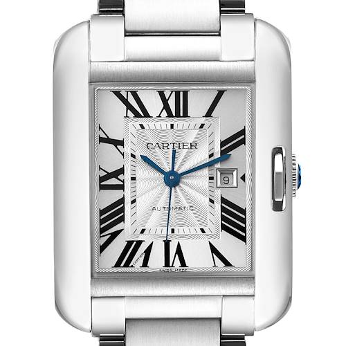 Photo of Cartier Tank Anglaise Large Silver Dial Steel Mens Watch W5310009