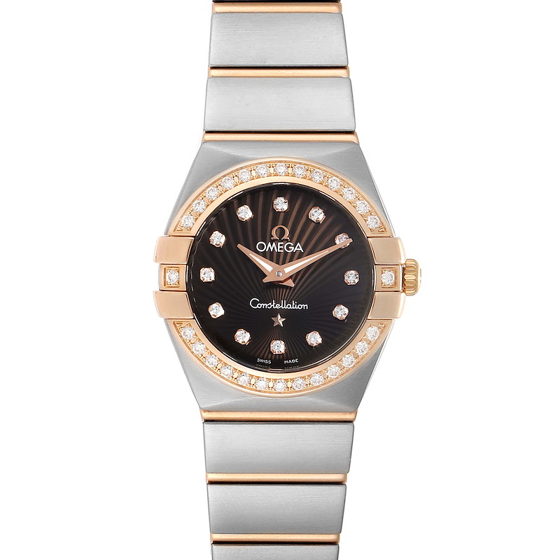 Omega Constellation Diamond Steel Rose Gold Watch 123.25.24.60.63.001 SwissWatchExpo