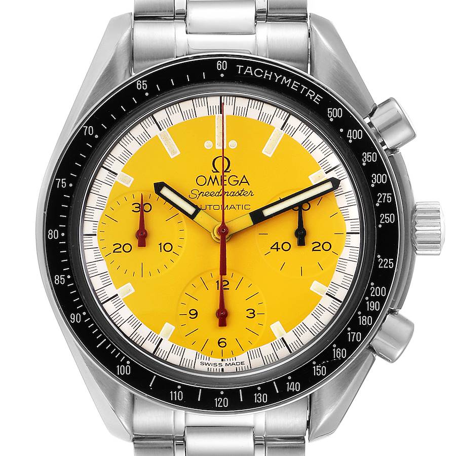 Omega Speedmaster Schumacher Yellow Dial Automatic Mens Watch 3510.12.00 SwissWatchExpo