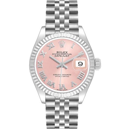 Photo of Rolex Datejust 28 Steel White Gold Roman Dial Ladies Watch 279174