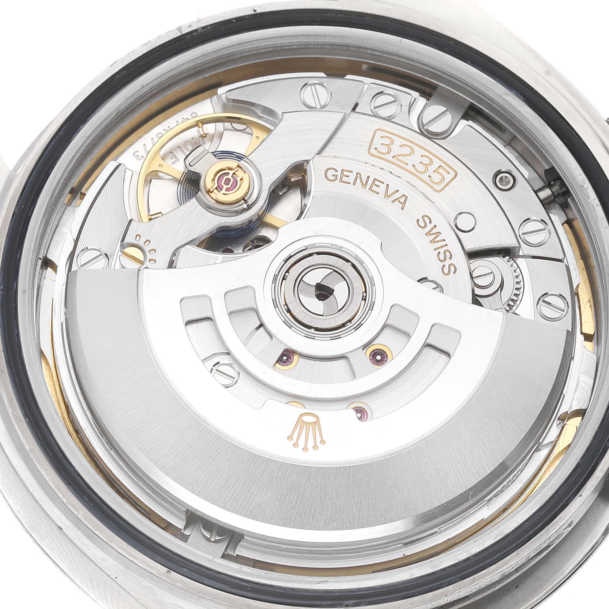 This image shows the movement mechanism of the Rolex Datejust 41 126300 Men's Stainless Steel Blue Dial 126300 Men's Stainless Steel Blue Dial watch, specifically the caliber 3235.