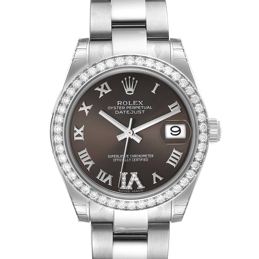Rolex Datejust Midsize 31 Steel Diamond Ladies Watch 178384 Unworn SwissWatchExpo