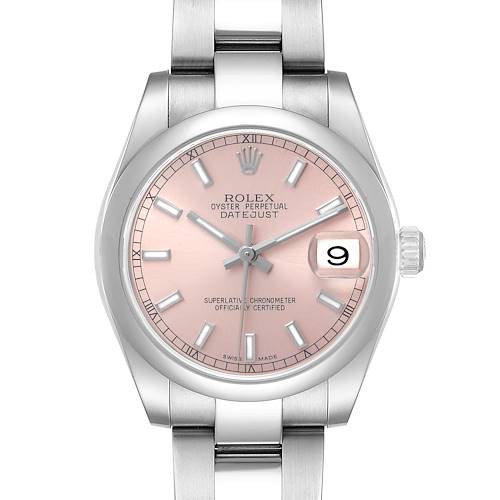 Photo of Rolex Datejust Midsize 31 Steel Pink Dial Ladies Watch 178240 Card
