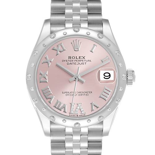 Photo of Rolex Datejust Midsize 31 Steel White Gold Diamond Ladies Watch 278344 Box Card