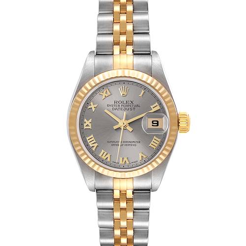 Photo of Rolex Datejust Steel Yellow Gold Slate Dial Ladies Watch 79173