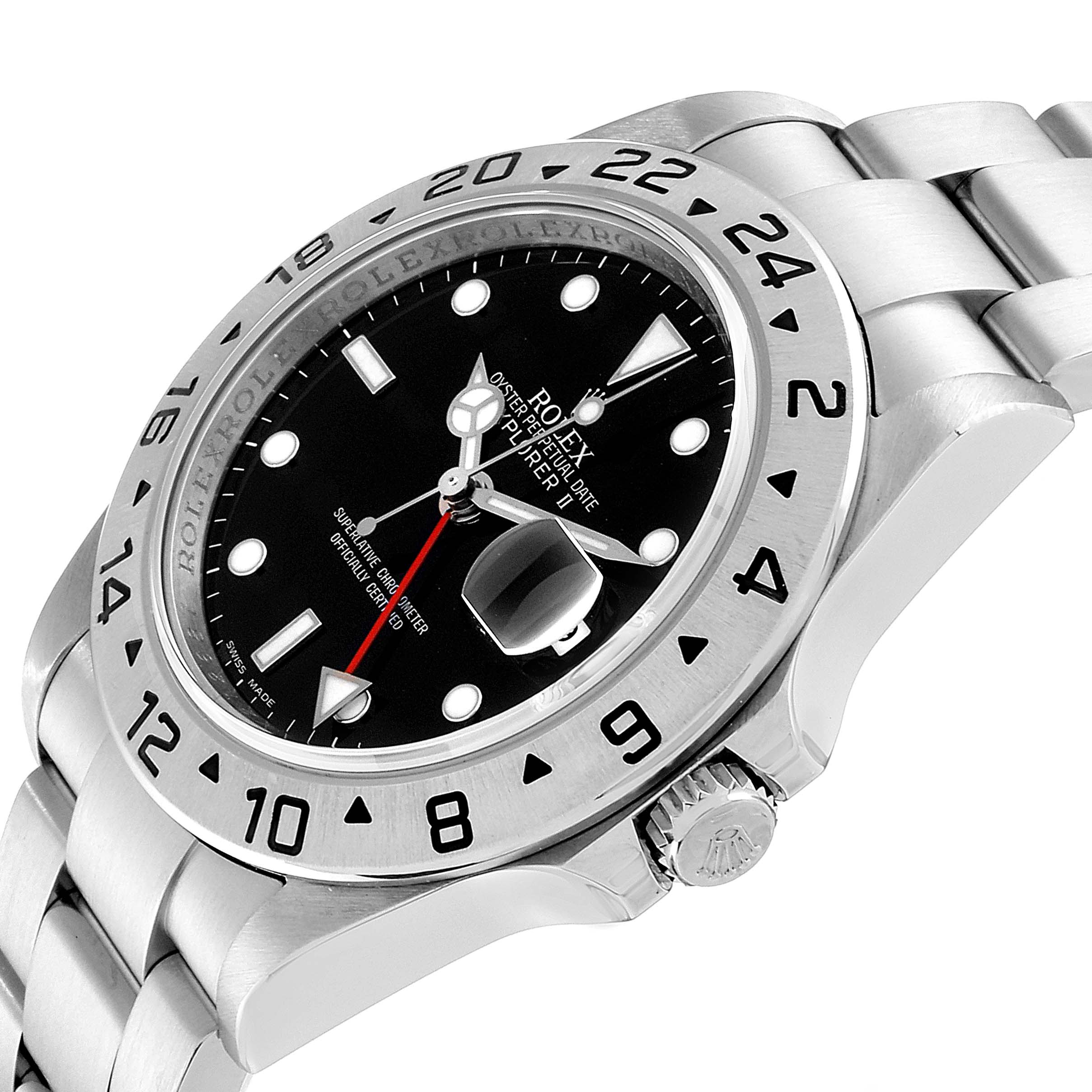 The image shows a side-angle view of a Rolex Explorer 16570 Men's Stainless Steel Black Dial 16570 Men's Stainless Steel Black Dial watch, highlighting the bezel, dial, bracelet, and crown.