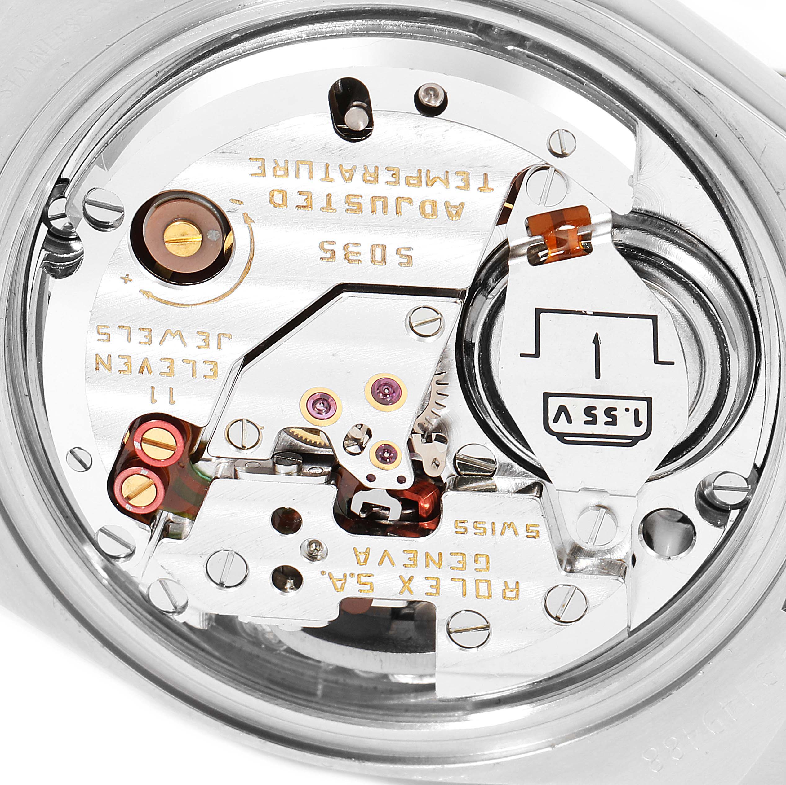 This image shows the internal movement components of a Rolex Oysterquartz 17013 Men's Steel and Gold (two tone) Champagne Dial 17013 Men's Steel and Gold (two tone) Champagne Dial watch.
