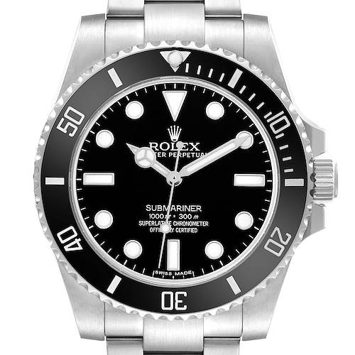 Photo of Rolex Submariner No Date Steel Black Dial Ceramic Bezel Mens Watch 114060