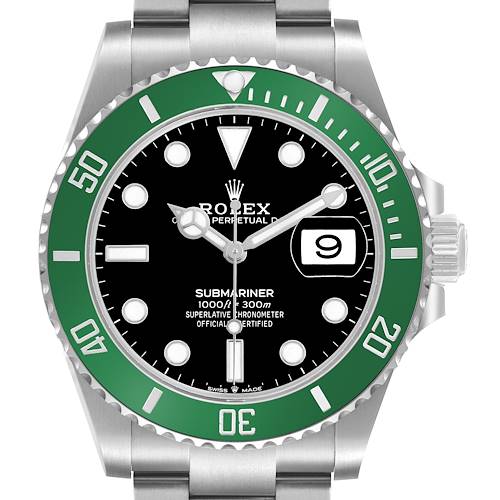 Photo of Rolex Submariner Steel Starbucks Green Bezel Mens Watch 126610LV