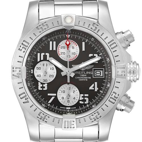 Photo of Breitling Avenger II Tungsten Gray Dial Steel Mens Watch A13381 Box Papers