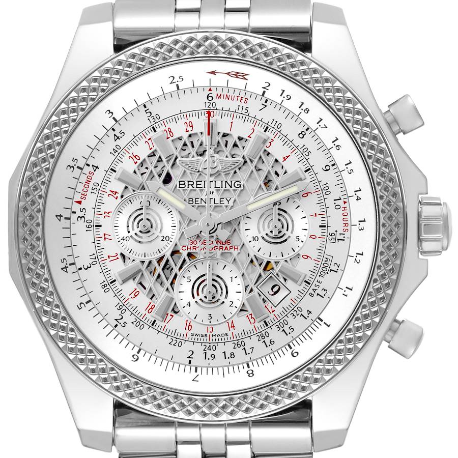 Breitling Bentley B06 Silver Dial Chronograph Mens Watch AB0611 Box Card SwissWatchExpo